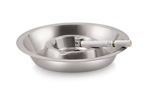 Cendrier classique en acier inoxydable rond, écologique, durable, portable, avec porte-cigarettes intégré, forme de pot pour chien - Product Image 3