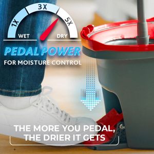 O-Cedar easywring ไมโครไฟเบอร์ปั่นไม้ถูพื้นและถังระบบทำความสะอาดพื้นพร้อม3รีฟิลเพิ่มเติม - Product Image 3