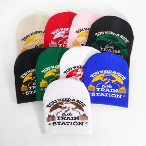 หมวกบีนนี่ถักทรงโอเวอร์ไซส์ผ้าแจ็คการ์ดใส่ได้ทั้งชายและหญิงแฟชั่นสไตล์ฮิปฮอปสำหรับใส่ในชีวิตประจำวัน - Product Image 2