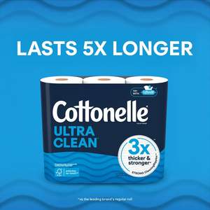 Cottonelle Ultra Clean <b>Toilet</b> <b>Paper</b>, 6 Mega <b>Rolls</b> = 24 Regular <b>Rolls</b>, Packaging May Vary - Product Image 5