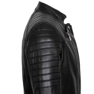 Veste de mode en cuir à manches longues pour hommes Vestes en cuir minces d'hiver respirantes Vestes en cuir à manches longues pour hommes OEM - Product Image 4