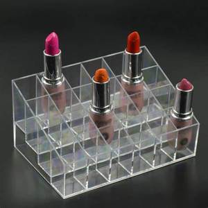 2025 élégant organisateur de maquillage en acrylique transparent mallette de rangement multifonctionnelle pour rouges à lèvres parfait pour les utilisations domestiques et les magasins de détail - Product Image 1