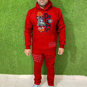 Ensemble de survêtement streetwear 2 pièces pour homme, sweat-shirt et jogging élégants, athlétique, léger, respirant, écologique, 100% coton - Product Image 1