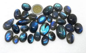 Piedra preciosa labradorita gris Natural hecha a mano, piedra de cristal suelta de corte suave, hallazgos para hacer joyas, accesorio de collar multicolor - Product Image 2