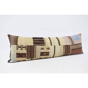 Luxury 16x48 Beige Kilim Patchwork Wool Pillow Woven Design Vintage <b>Fluffy</b> Patterns Portable for <b>Bedding</b> Sofa Use for Christmas - Product Image 3