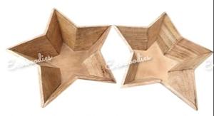 Plateau de service en bois de bambou en forme d'étoile écologique Bol de service décoratif de Noël pour plateau de charcuterie à usage polyvalent - Product Image 3