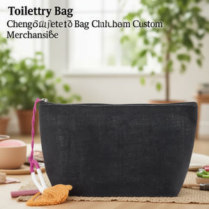 Chengdu Jute Personalized <b>Toiletry</b> Clutch Bag Custom Merchandise - Product Image 3