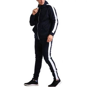 Nouveau design de survêtement pour homme, jogging, ensemble de survêtement unisexe en 2 pièces, ensemble de sport de fitness à motif uni, logo personnalisé - Product Image 3