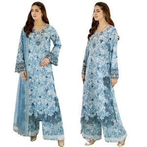 Venta al por mayor caliente OEM logotipo personalizado vestidos casuales de Pakistán trajes de invierno para las señoras nuevo diseño bordado vestido de las mujeres - Product Image 5