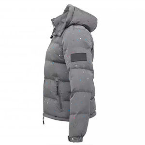 Mens Canvas Insulated Puffer <b>Jacket</b> with Thin Lightweight <b>Padding</b> Windproof & <b>Waterproof</b> Durable Comfort Outdoor Winter Cold - Product Image 4