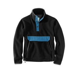 Chandails pour hommes unis vierges en polaire lourde Pull en polaire d'hiver personnalisé Fabricants d'usine Pull en polaire à demi-fermeture éclair - Product Image 4