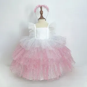 Melhor Preço Princesa Traje Crianças Vestidos Para Meninas Roupas Flower Party Girls Dress Elegante Vestido De Noiva Do Vietnã