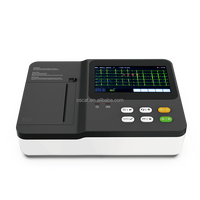OSCAT Appareil ECG vétérinaire pour animaux de compagnie, enregistreur ECG synchrone 12 dérivations, postes de travail ECG pour chats et chiens, équipement vétérinaire pour hôpitaux vétérinaires