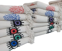 Serviette en tissu de coton turc coloré à motif œil turc, séchage rapide, écologique, pour usage quotidien, plage, sauna, maison, hôtel, salle de sport, 100x180cm, tissée