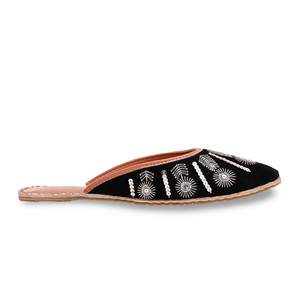 Black Back Open Khusa EC8494 Elegant Flats - Product Image 4