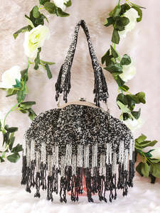 Tradicional perla gota Boda Batua Bolso Diseñador Monedero - Product Image 3