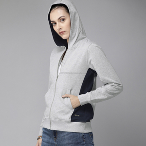 Sweat-shirts à capuche zippés personnalisés Fit2Fight pour femmes, en polaire de haute qualité, coupe classique - Product Image 3