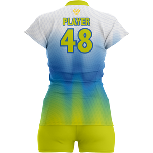 Conjunto de Uniforme de Voleibol Personalizado para Mujer, Poliéster con Impresión por Sublimación, Manga Corta, Cuello en V, Uniforme de Equipo, Secado Rápido, Transpirable, para Entrenamiento - Product Image 2
