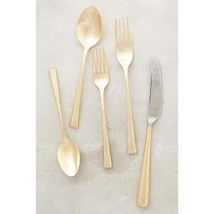 Juego de cubiertos de acero y latón, elegante y elegante, ideal para actualizar su cocina o mesa de comedor con un toque de elegancia - Product Image 5