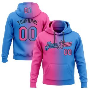 Directo industria venta al por mayor 3D personalizado cosido Texas naranja caliente Rosa-negro gradiente moda deportes pulóver Sudadera con capucha - Product Image 5