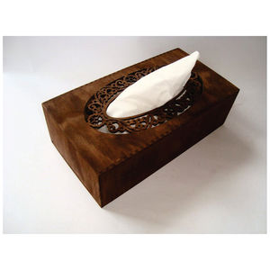 Cubierta para Caja de Pañuelos de Material Cortado con Láser, Dispensador de Pañuelos Decorativo de Color Natural, Suministros de Lujo para el Hogar, Oficina y Hoteles - Product Image 4