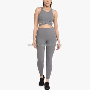 Ensemble de yoga pour femmes de qualité supérieure, taille haute, écologique, taille et couleur personnalisées, vente en gros - Product Image 1