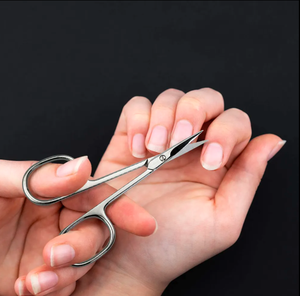 Ciseaux à ongles de haute qualité manche en céramique lame incurvée tranchante en acier inoxydable pakistanais étui en cuir pour outils de beauté - Product Image 4