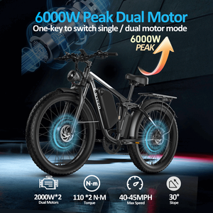 Bicicleta Eléctrica Ligera <span class=keywords><strong>E</strong></span>-BYCCO 24 EB7PRO con Motor Dual de 4000W Pico y 6000W, 52V 32Ah - Product Image 2