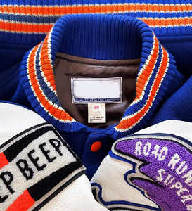 Haute Qualité Vintage Hommes Letterman Brodé Logo Baseball Bomber Letterman Vestes En Cuir Personnalisé Varsity Vestes En Gros - Product Image 4