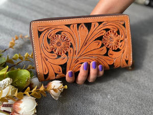 กระเป๋าคลัทช์ของผู้หญิงหลายใบใช้มือแกะสลักมือกระเป๋าคลัทช์หนังแท้ชุดงานปาร์ตี้คลัทช์หนังแฮนด์เมด - Product Image 2