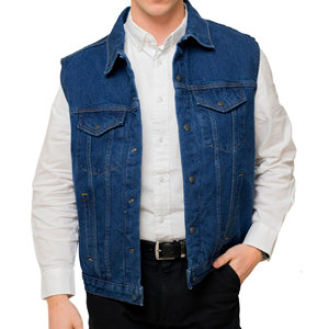 Chaleco Vaquero de Diseño Personalizado Más Vendido para Hombre, Transpirable, Color Sólido, 100% Algodón, Ropa de Invierno, Chaleco Vaquero de Alta Calidad para Hombre - Product Image 1