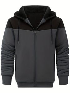 Vente en gros de sweat à capuche 100% coton pour hommes mode personnalisée de haute qualité avec fermeture éclair tissu véritable respirant pour l'hiver motif solide - Product Image 5