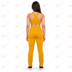 Women Yoga Set <b>Scrunch</b> Sculpting Stretch Fabric Sports Bra and High Waist <b>Leggings</b> Complete Two Piece Matching Activewear Set - Product Image 4