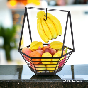 Paniers en métal en fer faits à la main de style moderne nouveauté conception de fil multicolore pour fruits légumes forme de cercle pour le stockage des aliments - Product Image 2