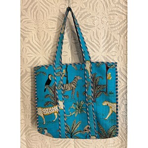 Sac fourre-tout matelassé pour femme, imprimé jungle, fermeture ouverte, en cuir et nylon, avec broderie décorative, pour usage quotidien, été et automne - Product Image 1