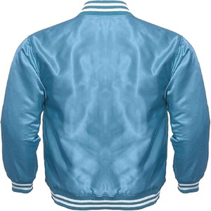 Chaqueta Bomber Varsity de satén Chaqueta de béisbol acolchada Varsity de satén de seda bordada personalizada Hecho en Pakistán - Product Image 2