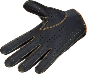 Gants d'hiver en cuir pour homme en véritable peau de mouton, doublure entièrement en polaire, longs et élégants - Product Image 4