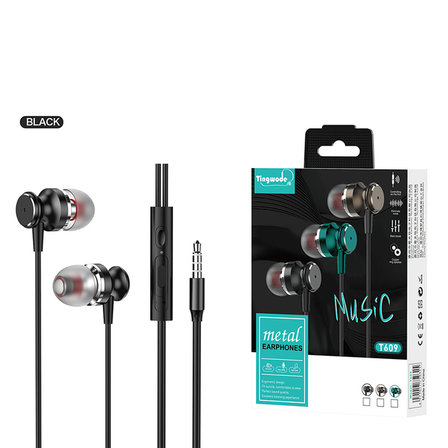 Model T609 Universal 3.5mm Wired Headphones Comfortable Gaming Headset Popular Design 1.2m Wired Earphone