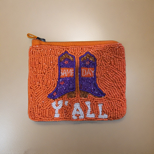 New Jolly for <b>Pink</b> Handmade Festive Beaded Zipper Coin Pouch Custom Orders Available for Christmas Gift Pouches 2025 - Product Image 4