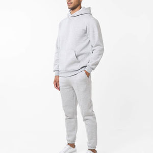 Ensemble de sweat-shirt à demi-zip avant pour homme, molleton haute densité, épaules tombantes, sweat-shirt uni, poches kangourou, col montant, survêtement pour homme - Product Image 5