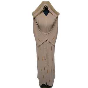 ชุดอาบายะผ้าไหมซาตินหรูหราสำหรับผู้หญิง คุณภาพสูง ตัดเย็บตามสั่ง ชุดละหมาดอิสลาม แขนระบาย ป้องกันรอยยับ ทำมือ สำหรับคนตัวเล็ก - Product Image 2