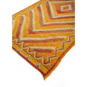 Alfombras de Lana Anudadas a Mano con Diseño Geométrico Nuray, 9x12, Rectangulares, Abstractas, Modelo Pae-147, para Sala de Estar, Dormitorio o Pasillo, en Tonos Rojo y Naranja, para el Hogar - Product Image 2