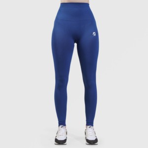 กางเกงเลกกิ้งไร้ตะเข็บ Stride Sports (สีน้ำเงิน) ไซส์พลัส XS-XXL ยกกระชับเอว ยืดหยุ่น ระบายอากาศได้ดี ผลิตจากไนลอน/สแปนเด็กซ์ สำหรับออกกำลังกาย ความยาวระดับข้อเท้า - Product Image 1