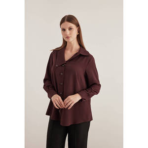 Blusa de encaje bordada con flores de verano para mujer con cuello tipo pañuelo - Product Image 5