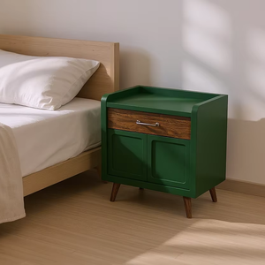 Couleur vert olive haute qualité convertible traditionnel teck bois moderne armoire de chevet pour la maison chambre salon meubles - Product Image 1