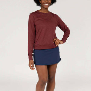 Sudadera de algodón OEM para mujer, Jersey informal de manga larga con cuello redondo para uso diario de invierno, sudaderas transpirables para mujer - Product Image 3