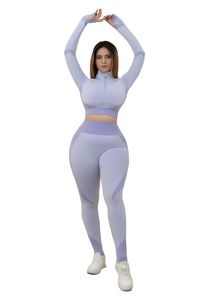 Ensemble de yoga pour femmes de haute qualité, séchage rapide et respirant, design de logo personnalisé, motif uni, taille plus, nouvelle sortie - Product Image 2