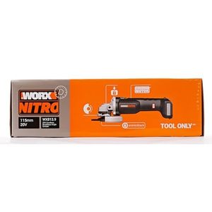 Meuleuse d'angle sans fil professionnelle 20V à batterie, corps fin 115mm, meilleure prise en main, disque 180mm, moteur sans balais, déclencheur - Product Image 1