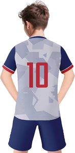 เสื้อฟุตบอลสำหรับเด็กผู้ชายและเด็กผู้หญิงชุดเสื้อฟุตบอลกางเกงขาสั้นของขวัญที่สมบูรณ์แบบสำหรับเด็ก #7 #10สำหรับแฟนฟุตบอล - Product Image 4
