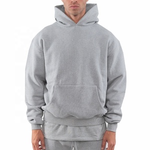 Pull à capuche surdimensionné de qualité luxueuse pour hommes Impression bouffante personnalisée 100% coton Streetwear au crochet lourd pour l'hiver - Product Image 2